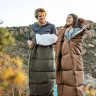 Спальный мешок NATUREHIKE U SERIES U250 6927595767207L двойной хлопок осень-зима Brown молния слева